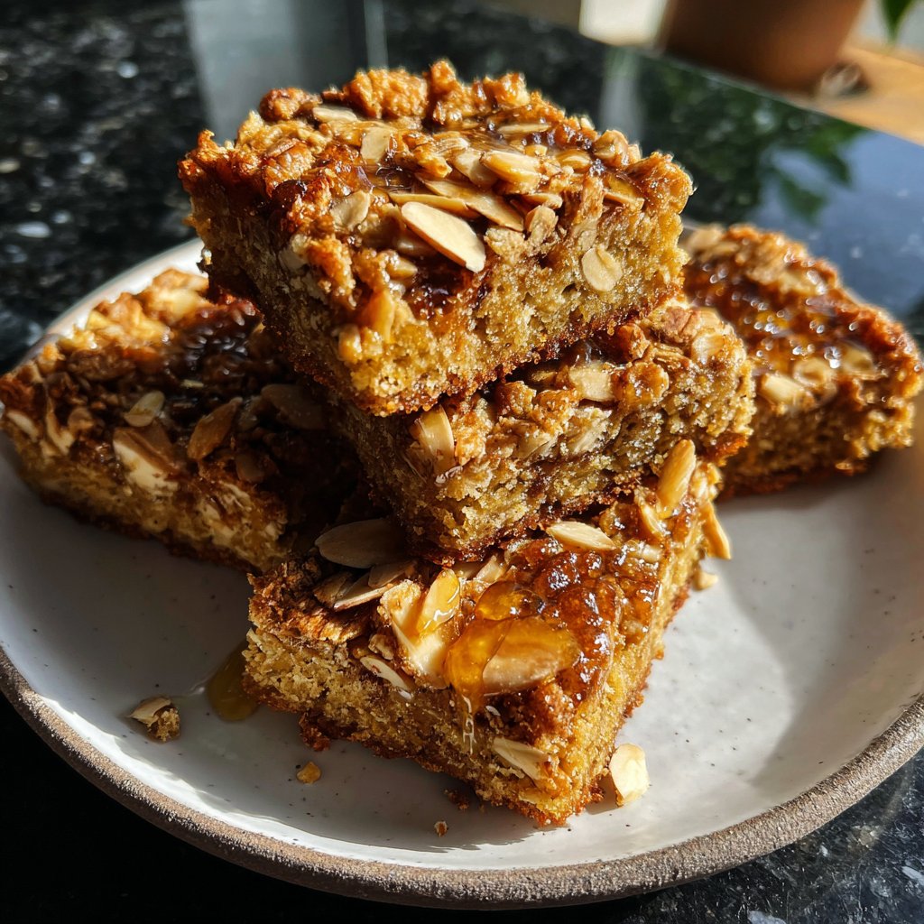 Vanilla Almond Oat Breakfast Squares