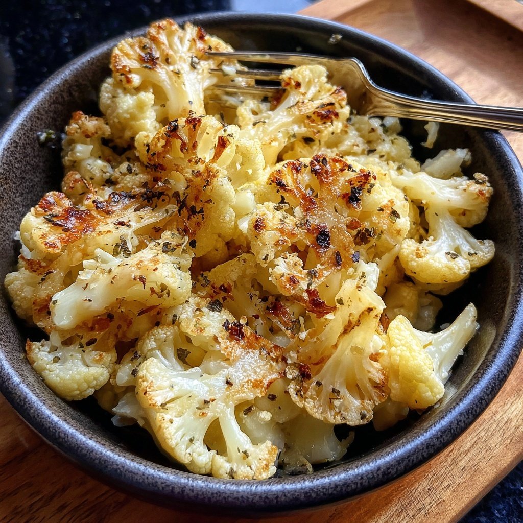 Roasted Cauliflower Garlic Pasta