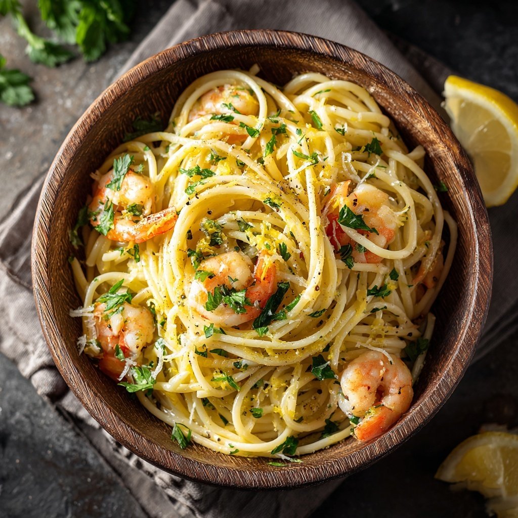 Shrimp Lemon Butter Pasta