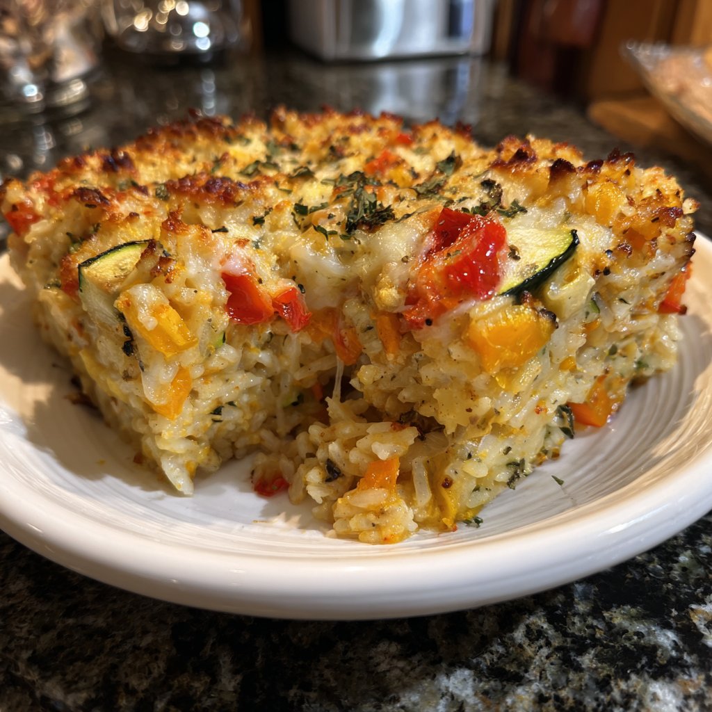 Baked Veggie Rice Casserole