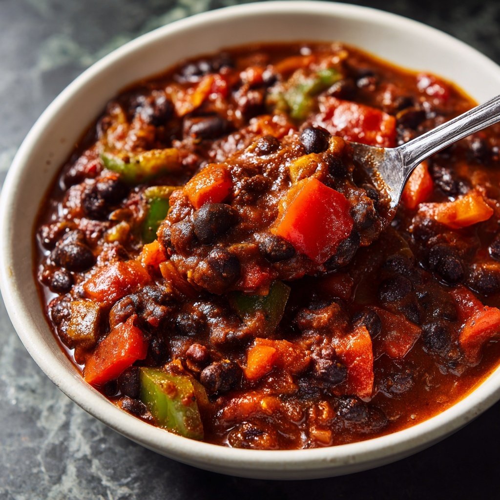 Healthy Crockpot Black Bean Chili