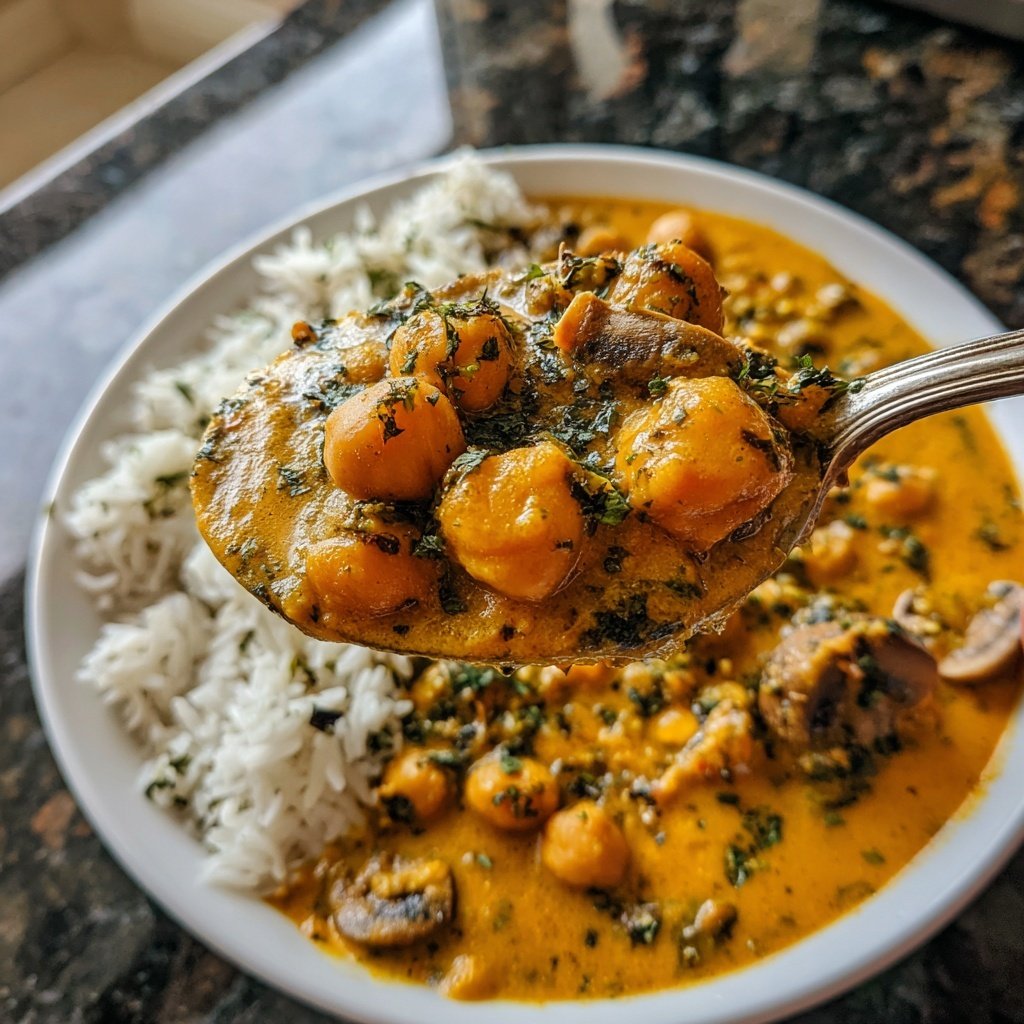 Creamy Mushroom Chickpea Curry