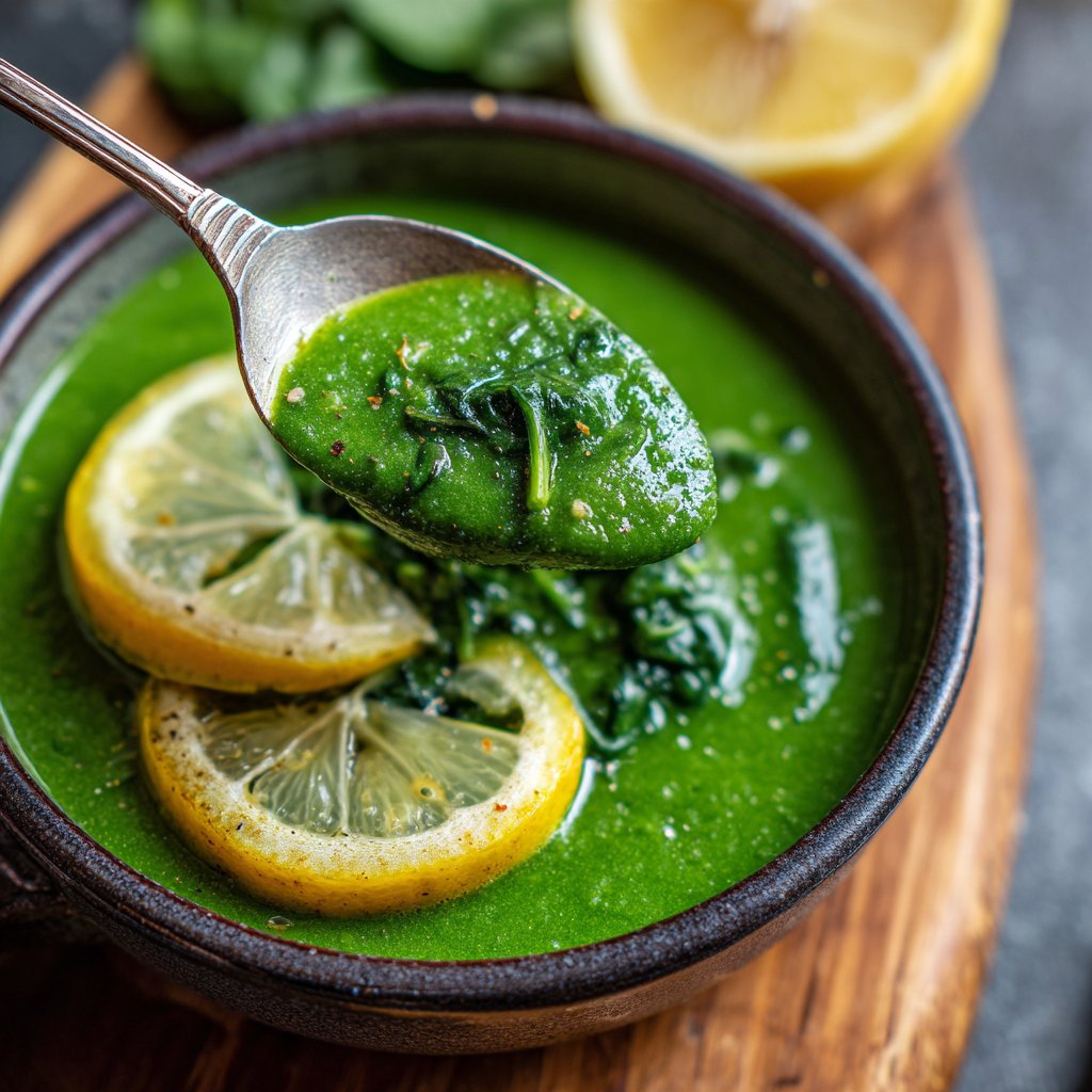 Creamy Lemon Spinach Soup