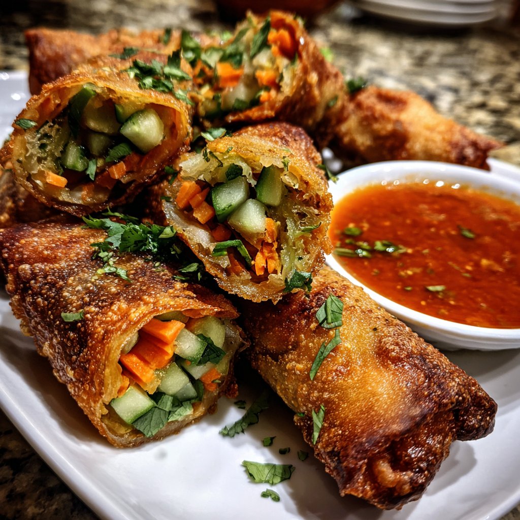 Super Bowl Veggie Spring Rolls