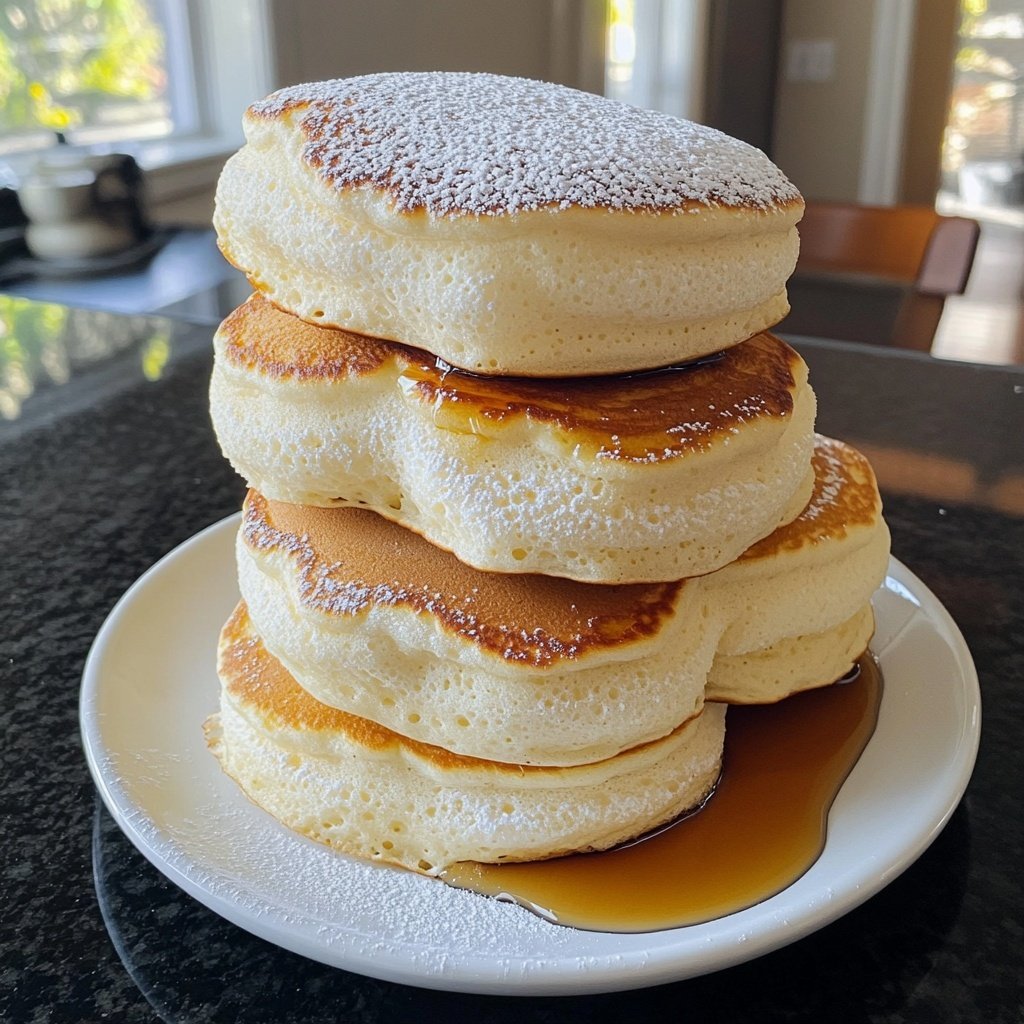 Fluffy Japanese Soufflé Pancakes