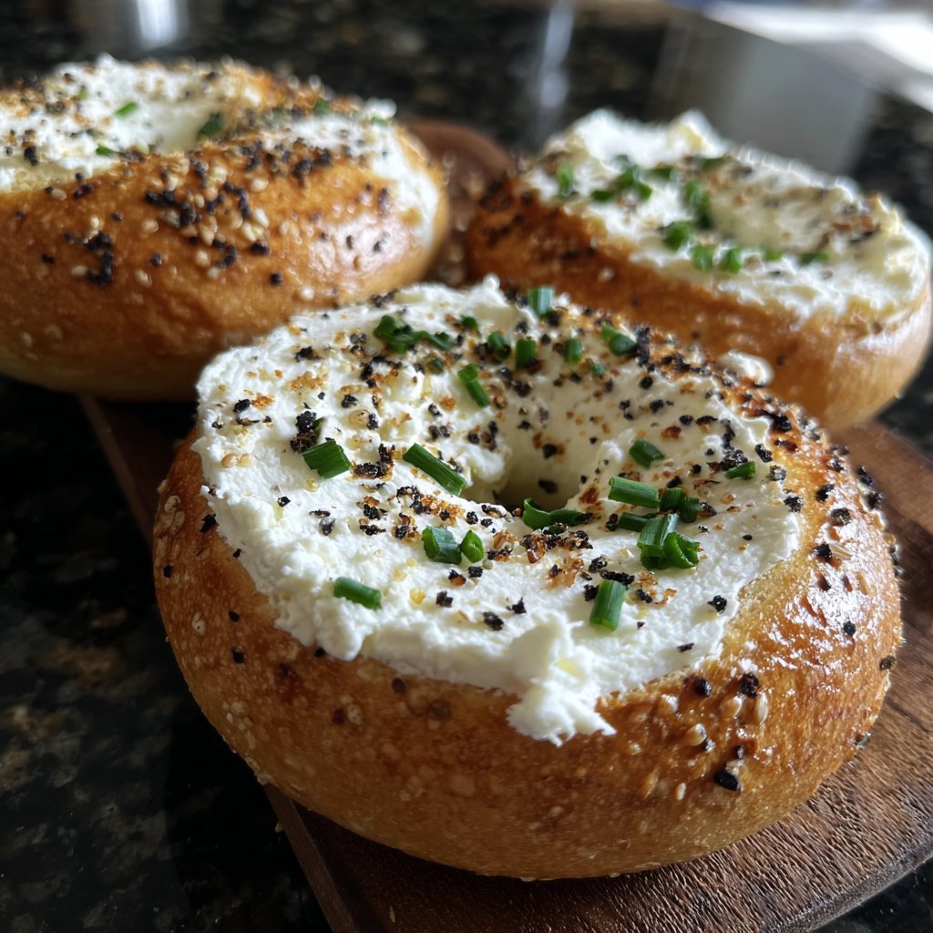 Protein Bagels With Cottage Cheese