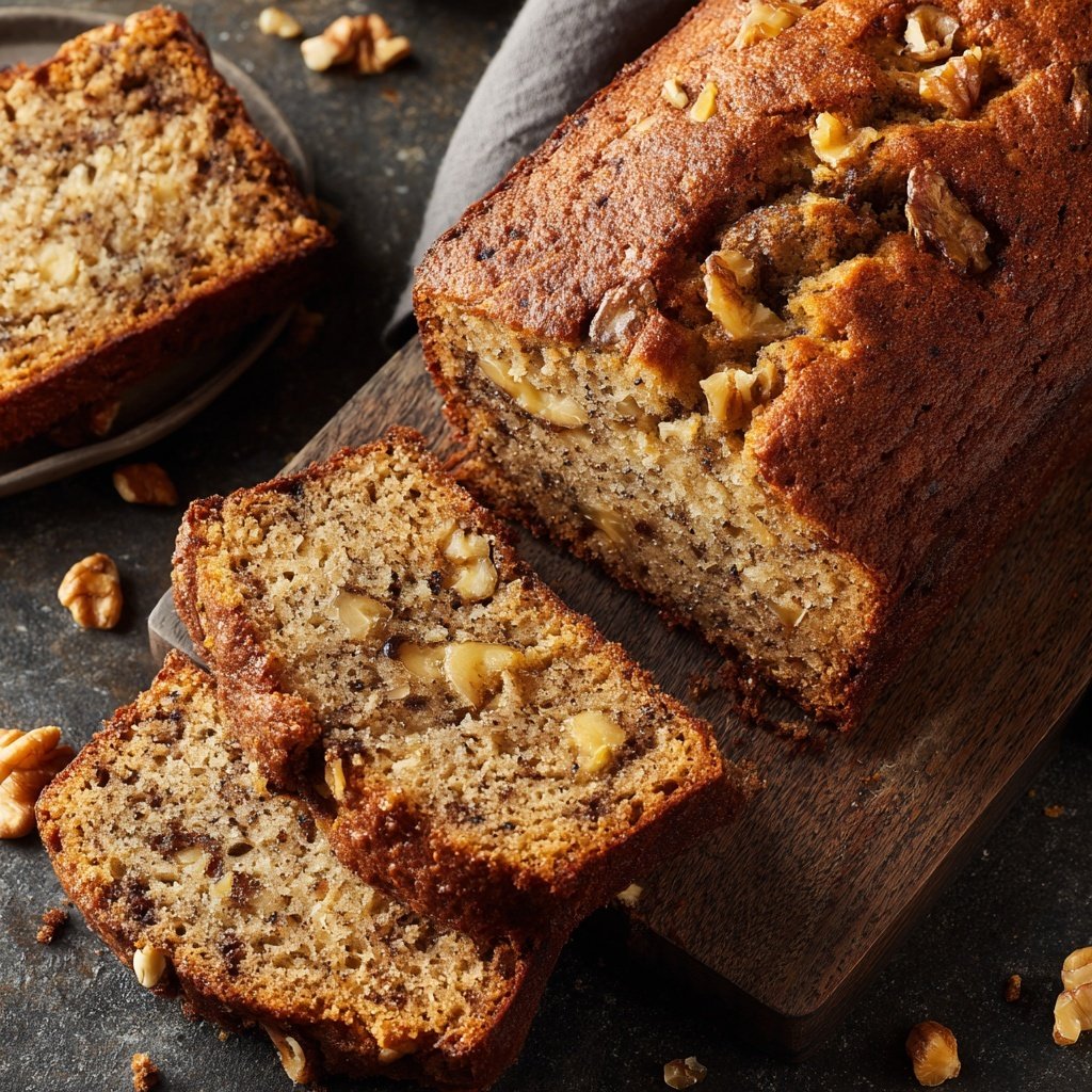 Classic Banana Bread With Walnuts